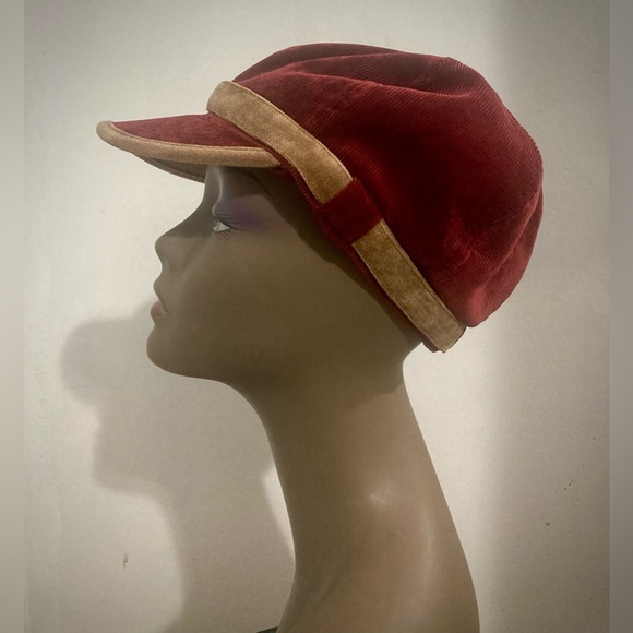 Vintage Liz Claiborne Corduroy Pageboy Hat - Rare Colour Combo - Picture 7 of 16